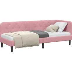 Sale vidaXL Hörn Sängram 80 x 200 cm Sammet Rosa