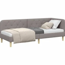 New vidaXL Hörn Sängram 80 x 200 cm tyg Taupe
