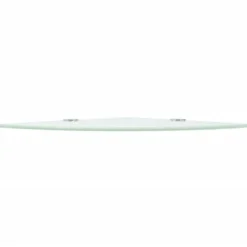Clearance vidaXL Hörnhylla glas med förkromade hyllkonsoler 25x25 cm Vit