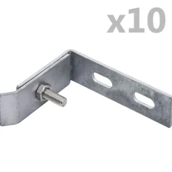 New vidaXL Hörnkoppling 10 set Silver