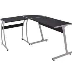 New vidaXL Hörnskrivbord L-formad Svart