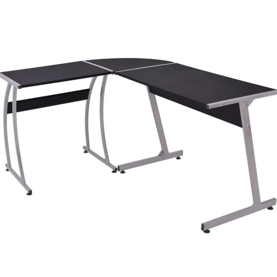 New vidaXL Hörnskrivbord L-formad Svart