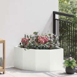 vidaXL Hörnställning Vit 60 x 60 x 35 cm Stål