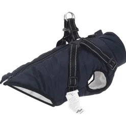 vidaXL Hund Kappa Mörkblå L36 Fleece och Polyester