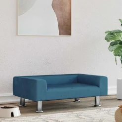 vidaXL Hundbädd 70x45x26,5 cm sammet Blå