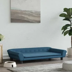 vidaXL Hundbädd blå 100x50x21 cm sammet