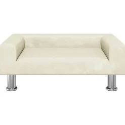 vidaXL Hundbädd gräddvit 70x45x26,5 cm sammet