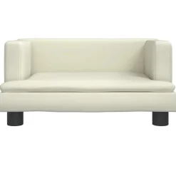 Hot vidaXL Hundbädd gräddvit 60x40x30 cm konstläder Kräm