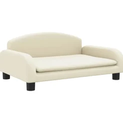 vidaXL Hundbädd gräddvit 70x45x30 cm konstläder