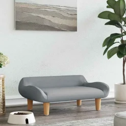 vidaXL Hundbädd ljusgrå 70x40x24 cm tyg