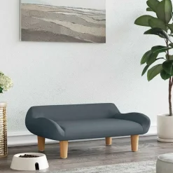 vidaXL Hundbädd mörkgrå 70x40x24 cm tyg