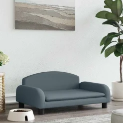 vidaXL Hundbädd mörkgrå 70x45x30 cm tyg
