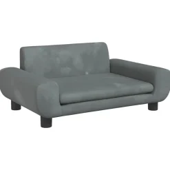 Online vidaXL Hundbädd 70x45x33 cm sammet Mörkgrå