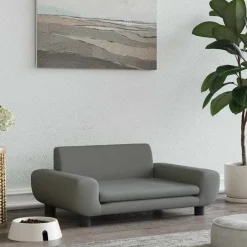 Online vidaXL Hundbädd 70x45x33 cm sammet Mörkgrå