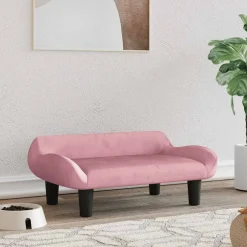 New vidaXL Hundbädd 70x40x24 cm sammet Rosa