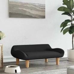 New vidaXL Hundbädd 70x40x24 cm tyg Svart