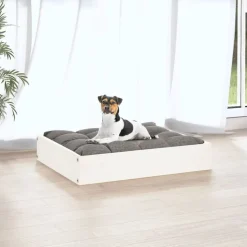 Clearance vidaXL Hundbädd 51,5x44x9 cm massiv furu Vit