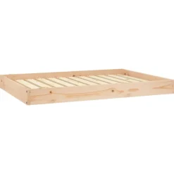 Clearance vidaXL Hundbädd 101,5x74x9 cm massiv furu Naturfärg