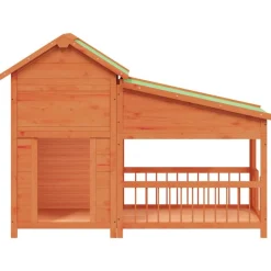 Outlet vidaXL Hundgård 143x60,5x109 cm massiv furu Brun