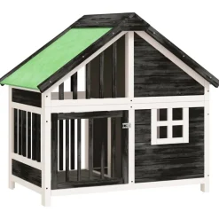 Discount vidaXL Hundgård 96x60,5x87 cm massiv furu Grå