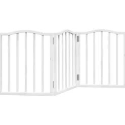 vidaXL Hundgrind hopfällbar 3 paneler vit 150 cm poppel
