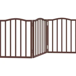 vidaXL Hundgrind hopfällbar 3 paneler brun ek 150 cm poppel