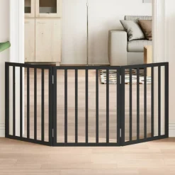 Discount vidaXL Hundgrind hopfällbar 3 paneler 150 cm poppel Svart