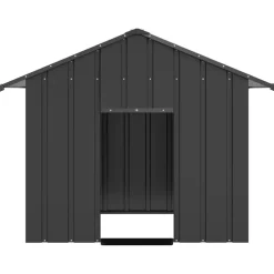 vidaXL Hundkoja med tak 131x101x102 cm galvaniserat stål