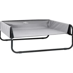 vidaXL Hundsäng Ljusgrå 57 x 57 x 24 cm Stål