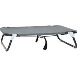 vidaXL Hundsäng Ljusgrå 70 x 46 x 18 cm Stål