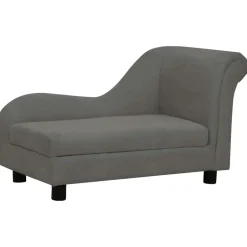 Online vidaXL Hundsoffa med kudde 83x44x44 cm plysch Mörkgrå