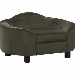 vidaXL Hundsoffa Mörkgrå 67x47x36 cm plysch