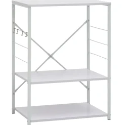 vidaXL Hylla för mikrovågsugn vit 60x39,6x79,5 cm konstruerat trä