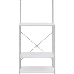 Outlet vidaXL Hylla för mikrovågsugn 60x39,6x123 cm konstruerat trä Vit
