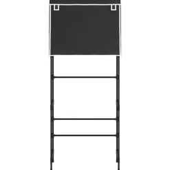 New vidaXL Hylla för tvättmaskin med 2 hyllplan 71x29,5x170,5cm järn Svart