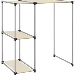 Hot vidaXL Hylla för tvättmaskin gräddvit 87x55x90,5 cm järn Kräm