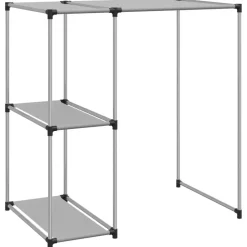 vidaXL Hylla för tvättmaskin grå 87x55x90,5 cm järn