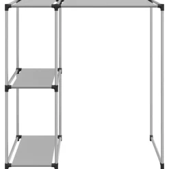 vidaXL Hylla för tvättmaskin grå 87x55x90,5 cm järn
