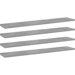 Outlet vidaXL Hyllplan 4 st 100x20x1,5 cm konstruerat trä Betonggrå