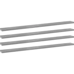 vidaXL Hyllplan 4 st betonggrå 100x10x1,5 cm konstruerat trä