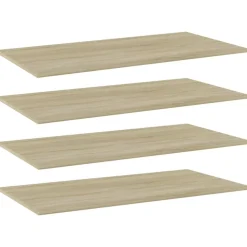 vidaXL Hyllplan 4 st sonoma-ek 80x20x1,5 cm konstruerat trä