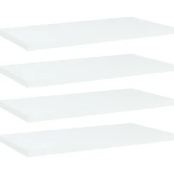 vidaXL Hyllplan 4 st vit 40x20x1,5 cm konstruerat trä