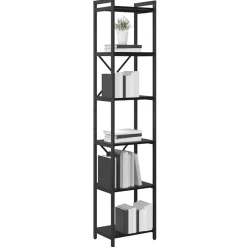 Discount vidaXL Hyllsystem 40 x 30 x 189,5 cm Konstruerat trä Svart ek