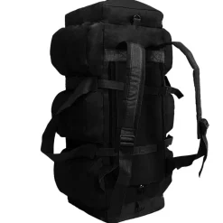 vidaXL 3-i-1 Militärinspirerad duffelväska 45 L svart