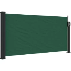 vidaXL Indragbar sidomarkis mörkgrön 100x300 cm