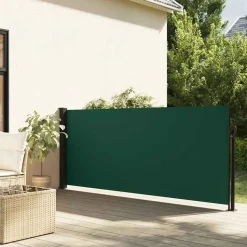 vidaXL Indragbar sidomarkis mörkgrön 100x300 cm