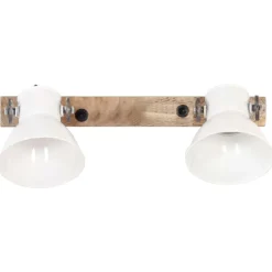 vidaXL Industriell vägglampa vit 45x25 cm E27