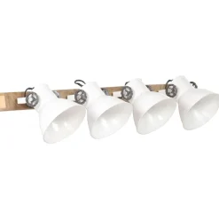 vidaXL Industriell vägglampa vit 90x25 cm E27