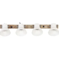 vidaXL Industriell vägglampa vit 90x25 cm E27