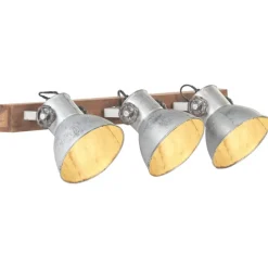 Outlet vidaXL Industriell vägglampa 65x25 cm E27 Silver